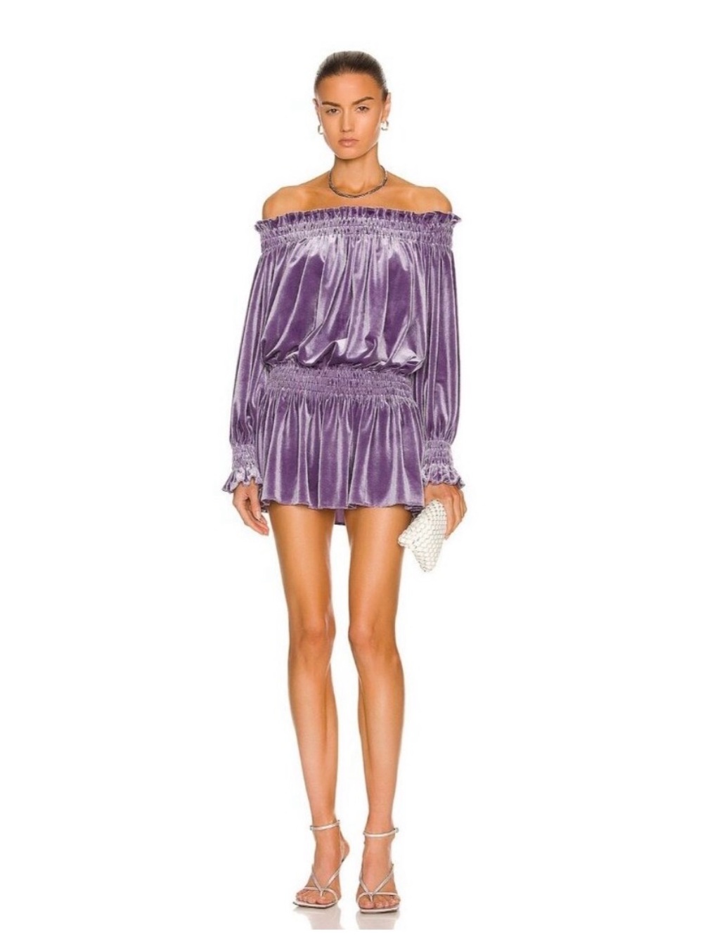 Norma Kamali Powder Purple velvet tunic/ mini. NWT. Size S. Stunning